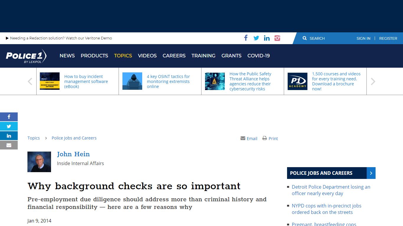 Why background checks are so important - Police1