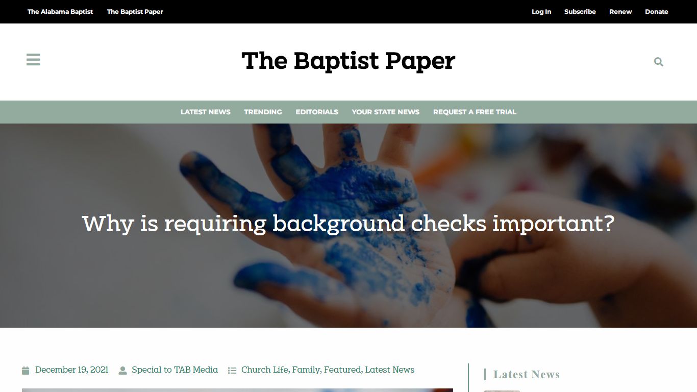 Why is requiring background checks important? - The Baptist Paper